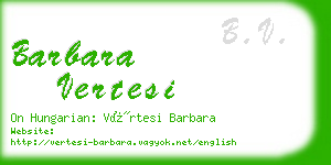 barbara vertesi business card